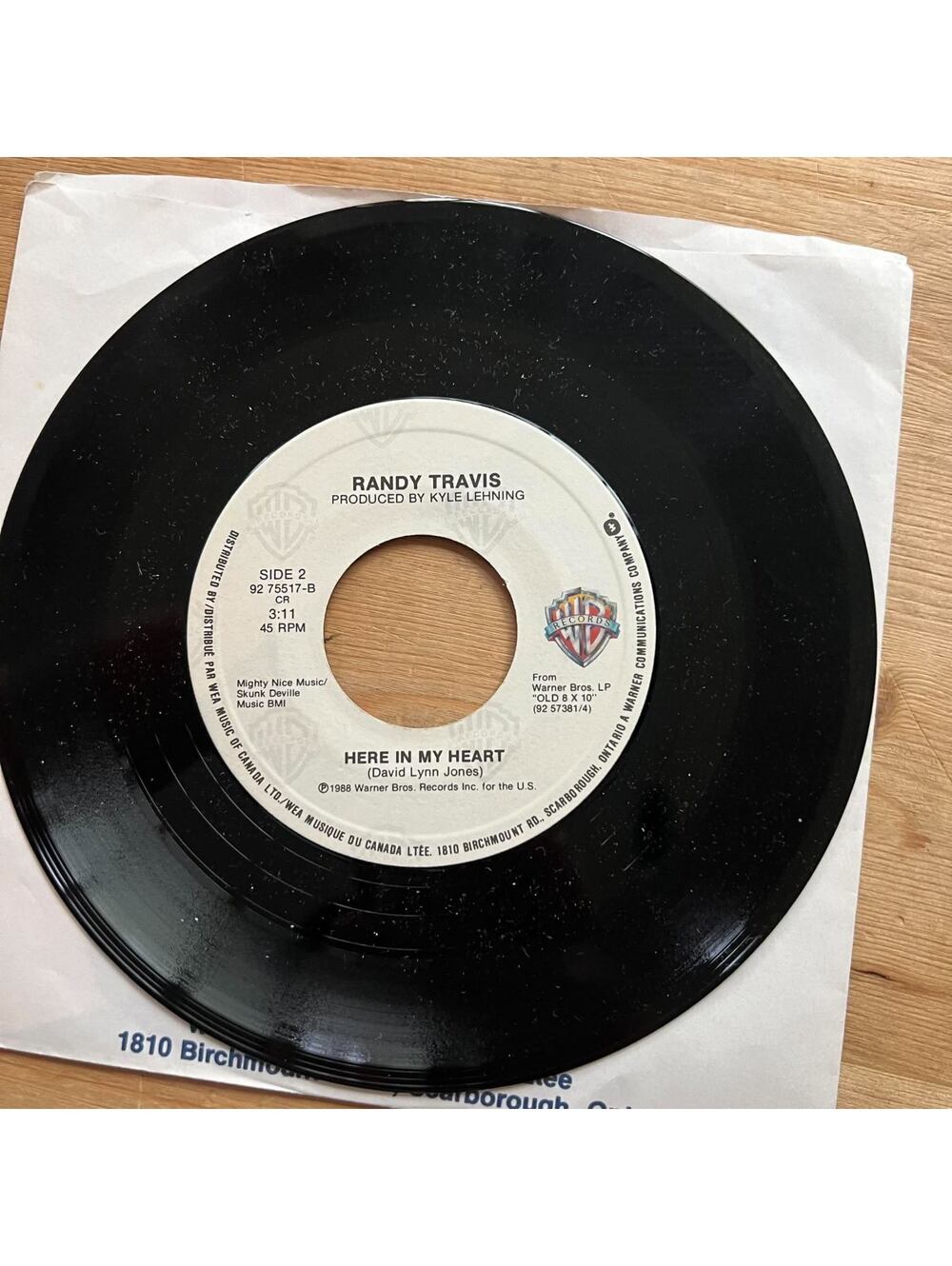 Randy Travis - Here in my Heart/Is it Still Over? 45rpm VG+ R15